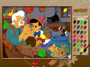 Wooden child coloring games