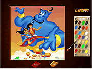 Magic genie coloring games