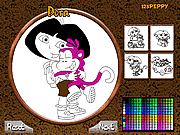 Beautiful dora coloring games