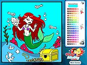 Beautiful mermaid coloring games