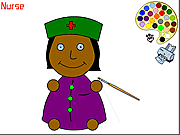 Little nurse coloring games